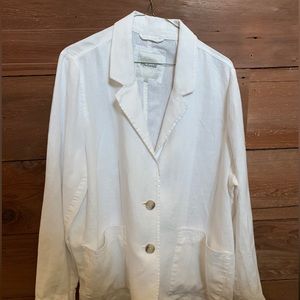 Madewell White linen jacket